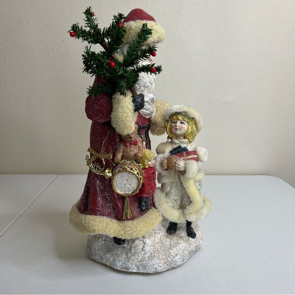 Cracker Barrel Original Christmas Collection Santa Girl Crackled Sparkly 13.5 In - Picture 7 of 16